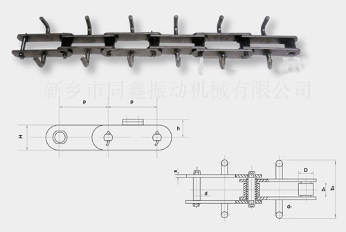 FU型鏈?zhǔn)捷斔蜋C(jī)產(chǎn)品專用鏈條參考圖-同鑫振動機(jī)械