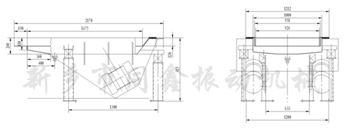 瀝水篩|瀝水振動(dòng)篩|瀝水振動(dòng)輸送機(jī)外形示意圖-同鑫振動(dòng)機(jī)械