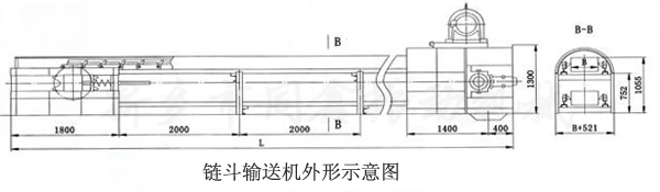 鏈斗輸送機(jī)系列產(chǎn)品外形示意圖-同鑫振動(dòng)機(jī)械